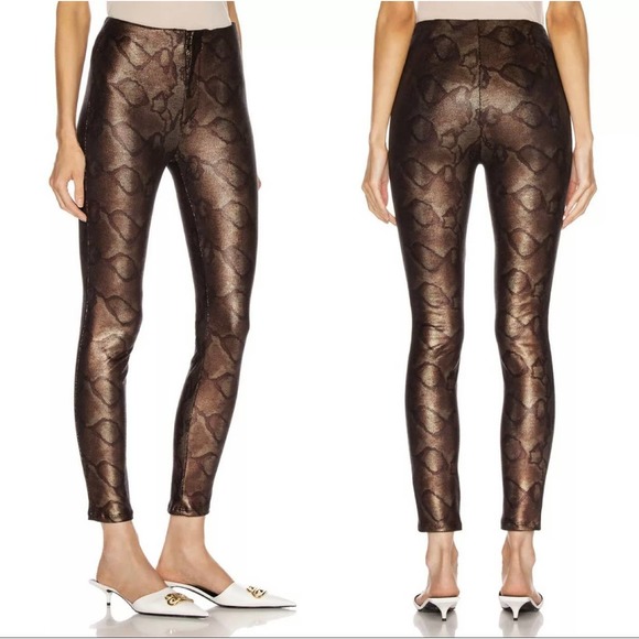 MOTHER Pants - MOTHER The High Waisted Seamless Looker Ankle Slither Black Snake Size 29 NEW